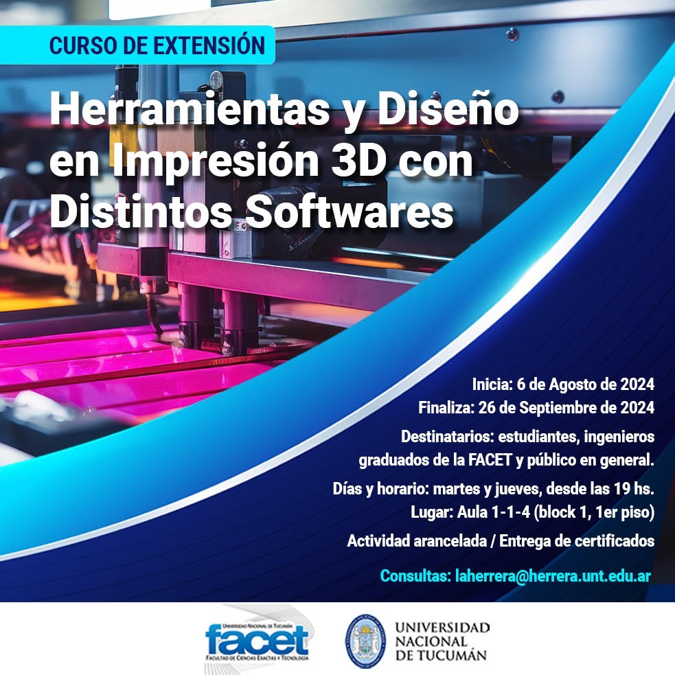 Curso de Extensión “Herramientas y Diseño en Impresión 3D con distintos softwares”