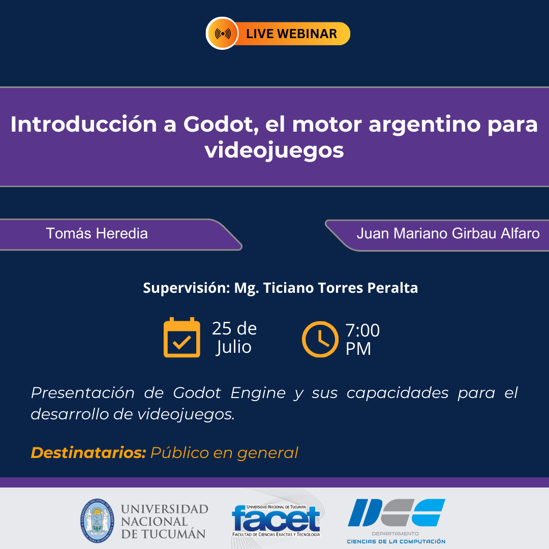 Webinar: “Introducción a Godot, el motor argentino para videojuegos”