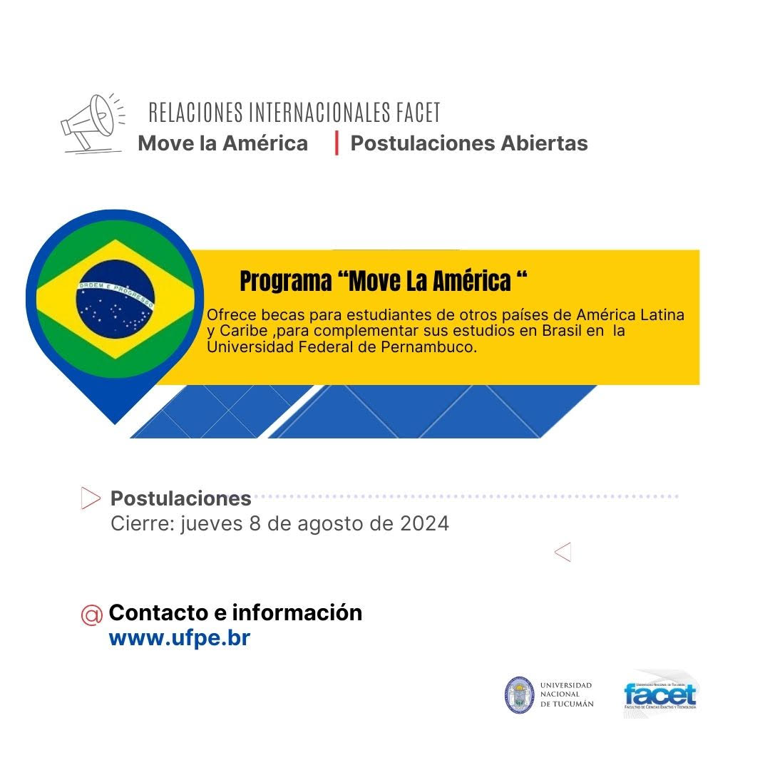 Programa “MOVE LA AMÉRICA”para Maestrías y Doctorados en Brasil