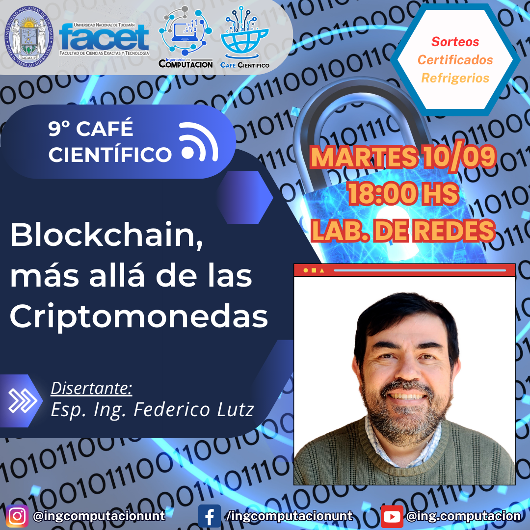 9º Café Científico: “Blockchain, más allá de las Criptomonedas”