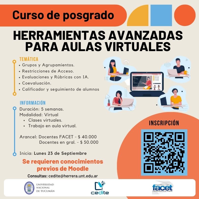 Curso de posgrado “Herramientas Avanzadas para Aulas Virtuales”