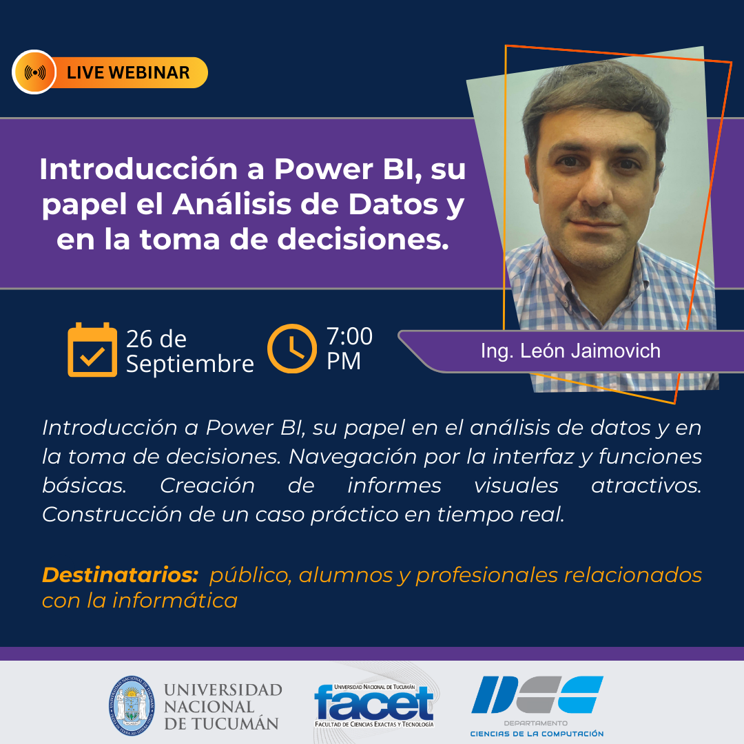 Webinar: Introducción a Power BI, su papel el Análisis de Datos y en la toma de decisiones